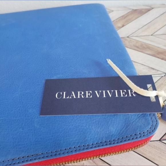 Clare Vivier Cobalt Blue Leather iPad Clutch - Picture 6 of 6